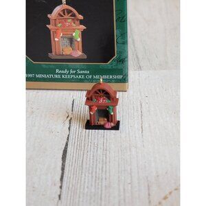 Hallmark ready for Santa vintage miniature‎ membership ornament Xmas